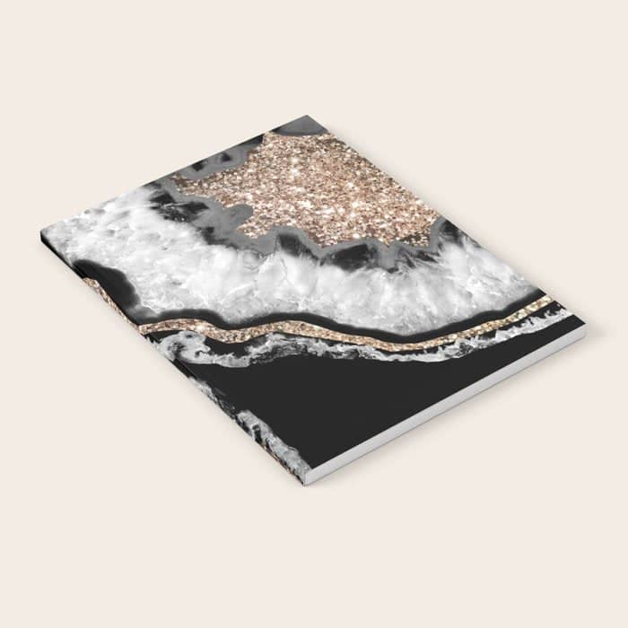 Yin Yang Agate Glitter Glam #8 #Gem #Decor #Art #Homestorie Notebook
