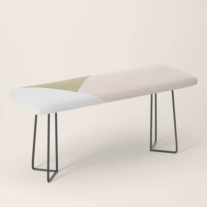 Gold Meets Blush & White Geometric #1 (Faux Foil) #Decor #Art #Homestorie Bench