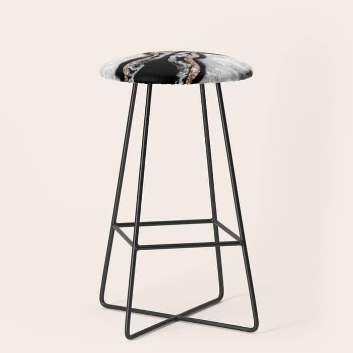 Yin Yang Agate Glitter Glam #8 #Gem #Decor #Art #Homestorie Stool