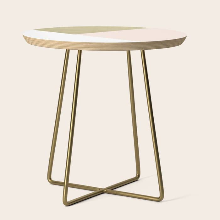 Gold Meets Blush & White Geometric #1 (Faux Foil) #Decor #Art #Homestorie Side Table