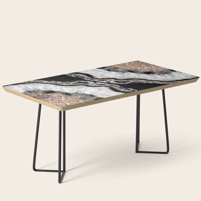 Yin Yang Agate Glitter Glam #8 #Gem #Decor #Art #Homestorie Coffee Table