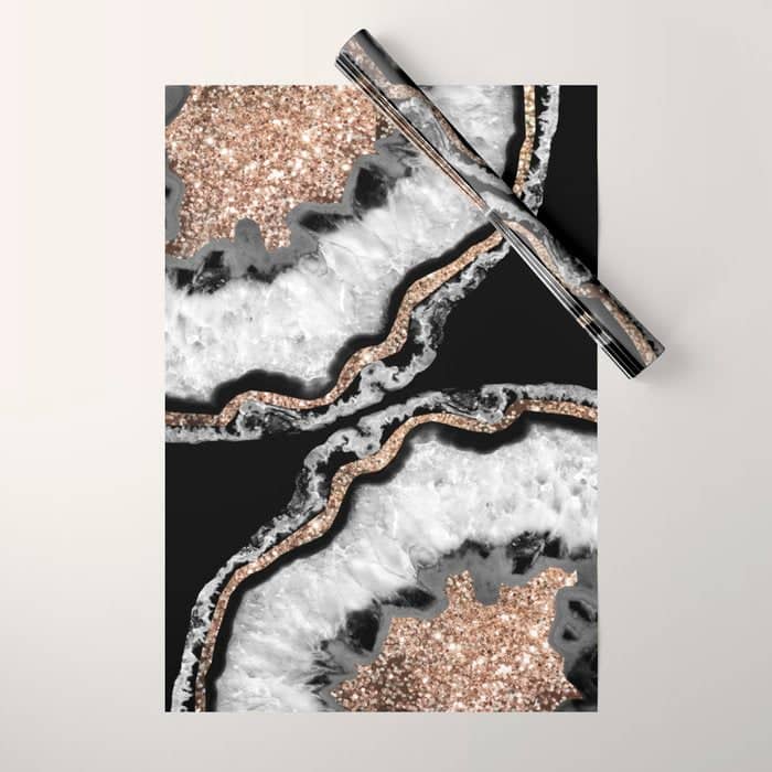Yin Yang Agate Glitter Glam #8 #Gem #Decor #Art #Homestorie Wrapping Paper