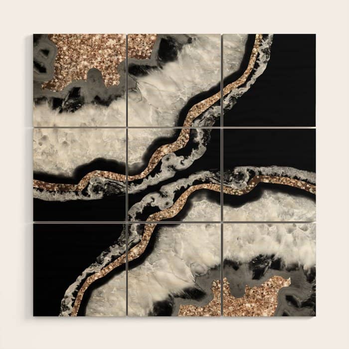 Yin Yang Agate Glitter Glam #8 #Gem #Decor #Art #Homestorie Wood Wall Art