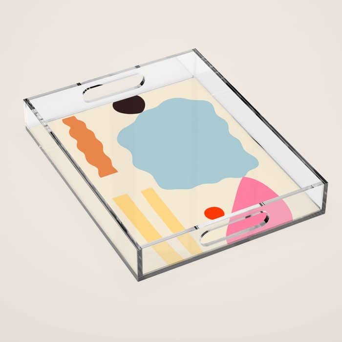 Abstract Portrait Of Alyona Acrylic Tray