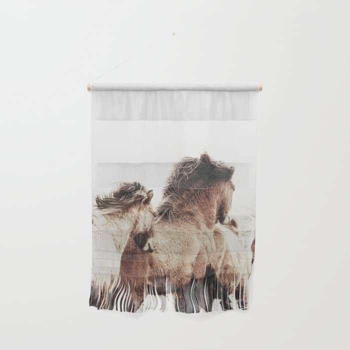 Wild And Free 2 - Horses Of Iceland Wall Hanging
