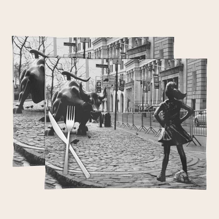 Fearless Girl And The Charging Bull Placemat