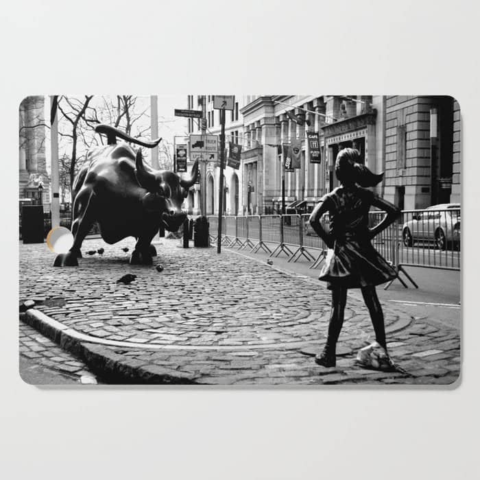 Fearless Girl And The Charging Bull Cutting Board