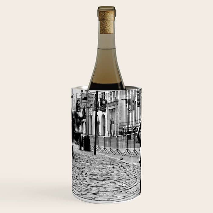 Fearless Girl And The Charging Bull Wine Chiller
