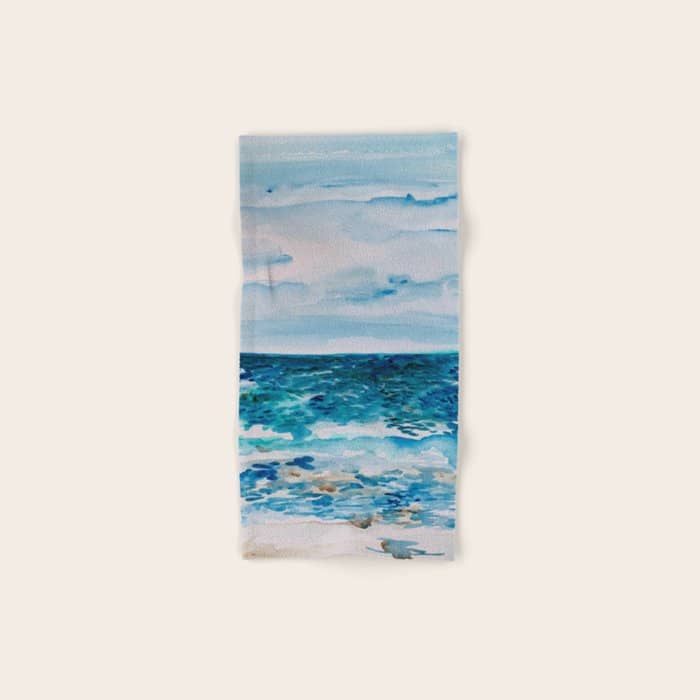 Cabo Beach Mexico Watercolor #1 Bath Towel
