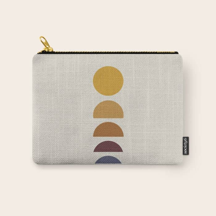 Minimal Sunrise Sunset Shapes Carry All Pouch