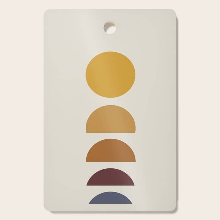 Minimal Sunrise Sunset Shapes Cutting Board