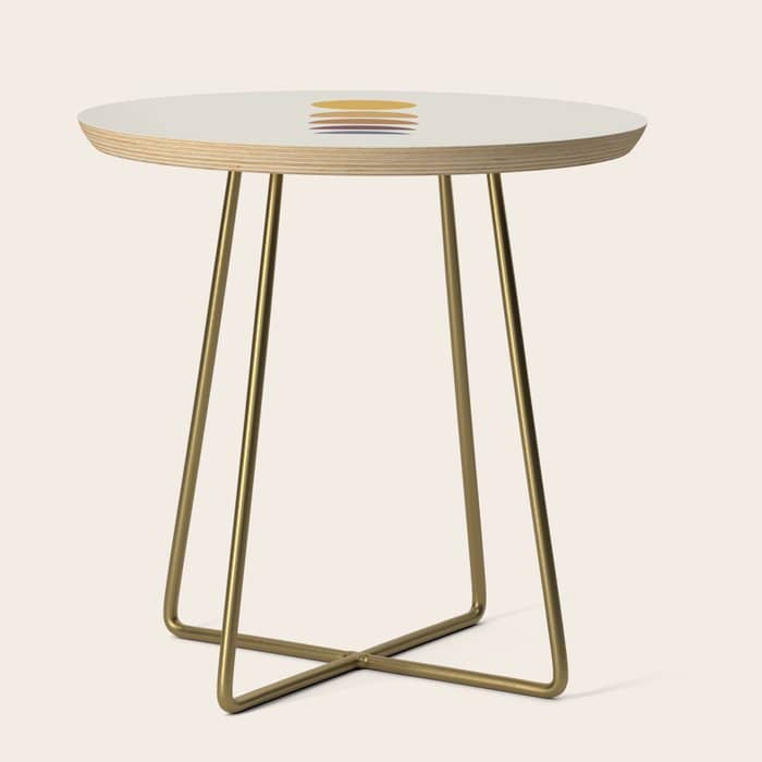 Minimal Sunrise Sunset Shapes Side Table