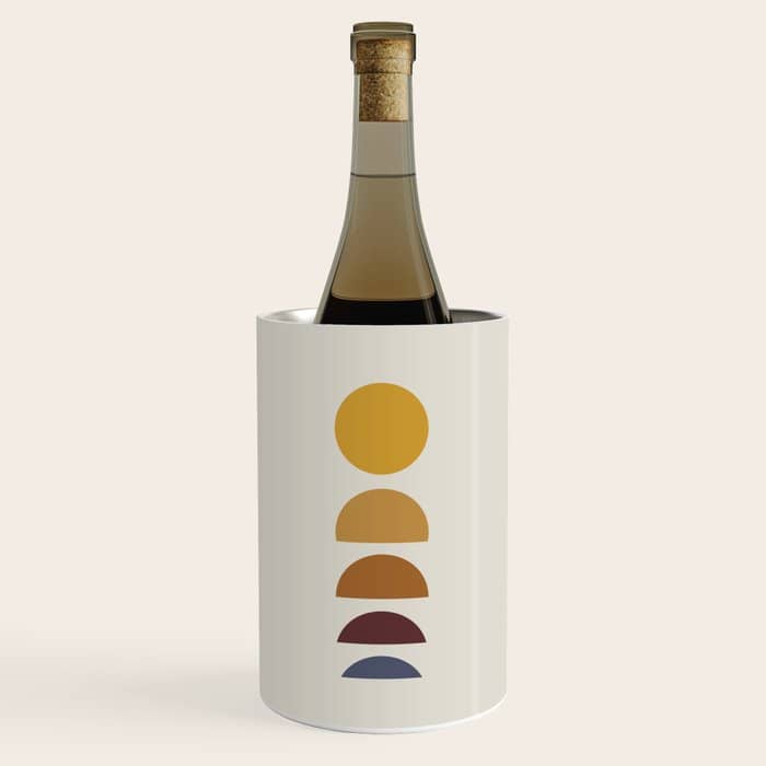 Minimal Sunrise Sunset Shapes Wine Chiller