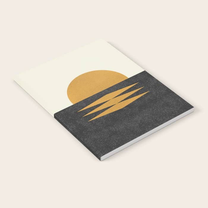 Sunset Geometric Midcentury Style Notebook