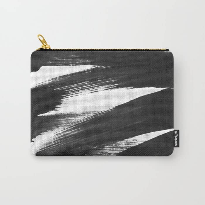 Black Brushstrokes Abstract Ink Painting Carry All Pouch