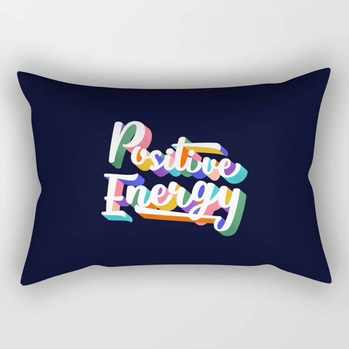 Positive Energy- Typography Rectangular Pillow