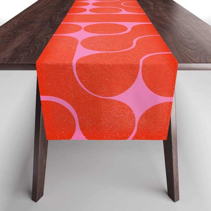 Abstract Mid-Century Shapes No 6 Table Runner