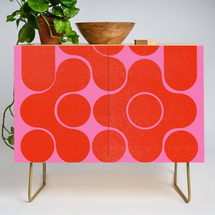 Abstract Mid-Century Shapes No 6 Credenza