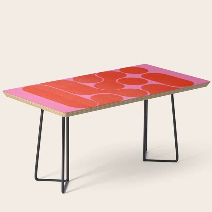 Abstract Mid-Century Shapes No 6 Coffee Table