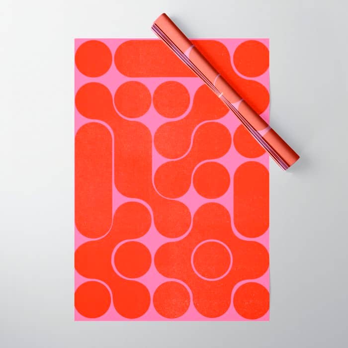 Abstract Mid-Century Shapes No 6 Wrapping Paper