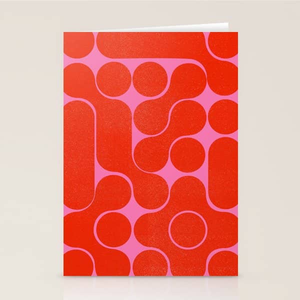 Abstract Mid-Century Shapes No 6 Stationery Card