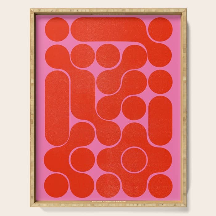 Abstract Mid-Century Shapes No 6 Serving Tray