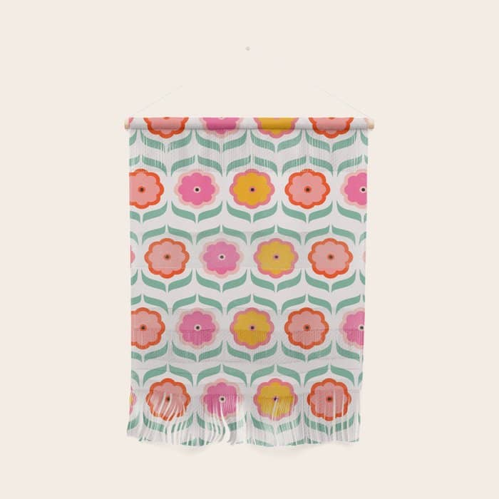 Bright Retro Geometric Pattern Wall Hanging