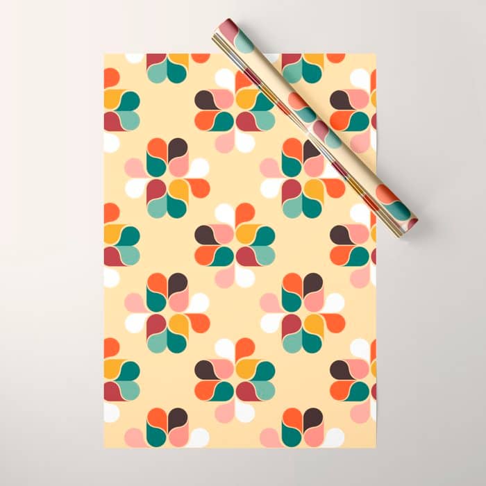 Retro Geometry Pattern No2 Wrapping Paper