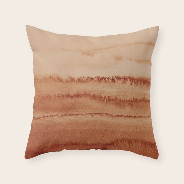 Within The Tides - Cinnamon Dark Throw Pillow