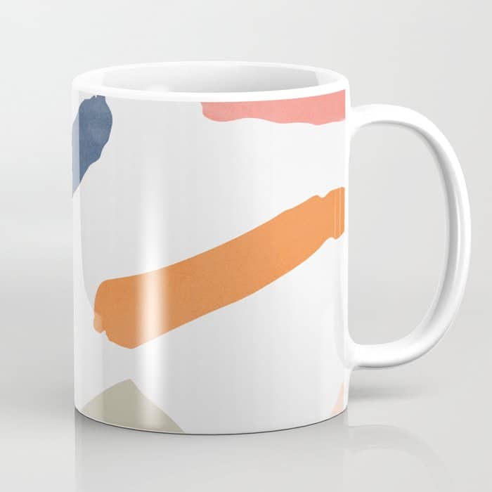 Mix Of Color Shapes Happy Artwork Coffee Mug