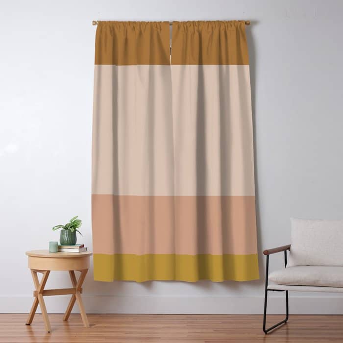 Contemporary Color Block X Window Curtain