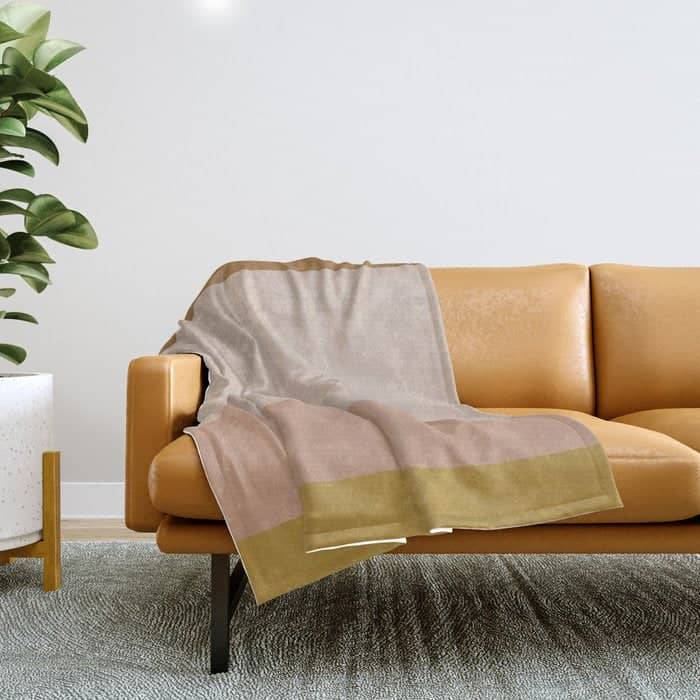 Contemporary Color Block X Throw Blanket