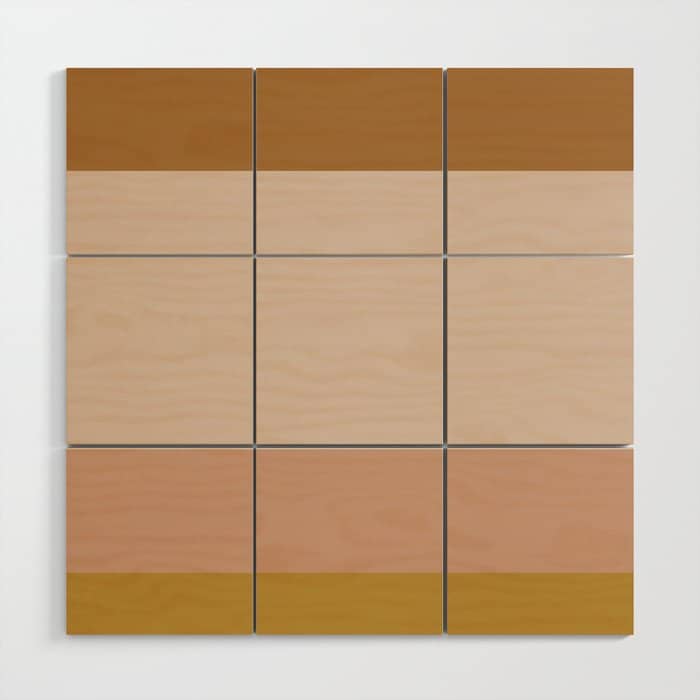 Contemporary Color Block X Wood Wall Art