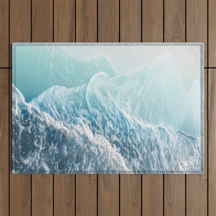 Soft Turquoise Ocean Dream Waves #1 #Water #Decor #Art #Homestorie Outdoor Rug