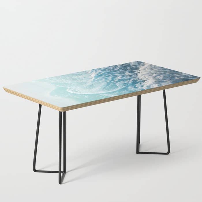 Soft Turquoise Ocean Dream Waves #1 #Water #Decor #Art #Homestorie Coffee Table