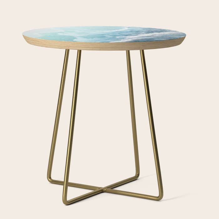 Soft Turquoise Ocean Dream Waves #1 #Water #Decor #Art #Homestorie Side Table