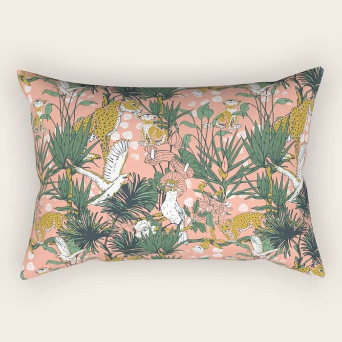 Animals In The Rainforest I Rectangular Pillow