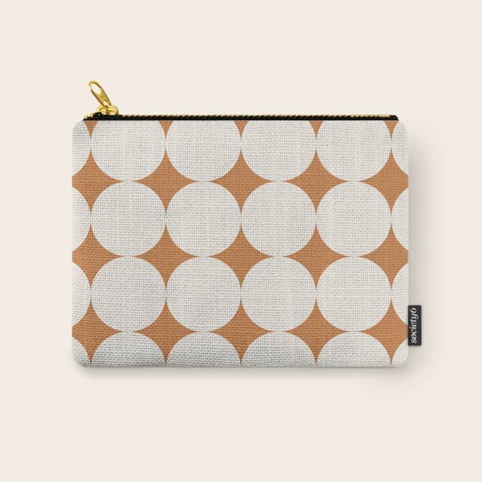 Circular Minimalism - Retro Orange Carry All Pouch
