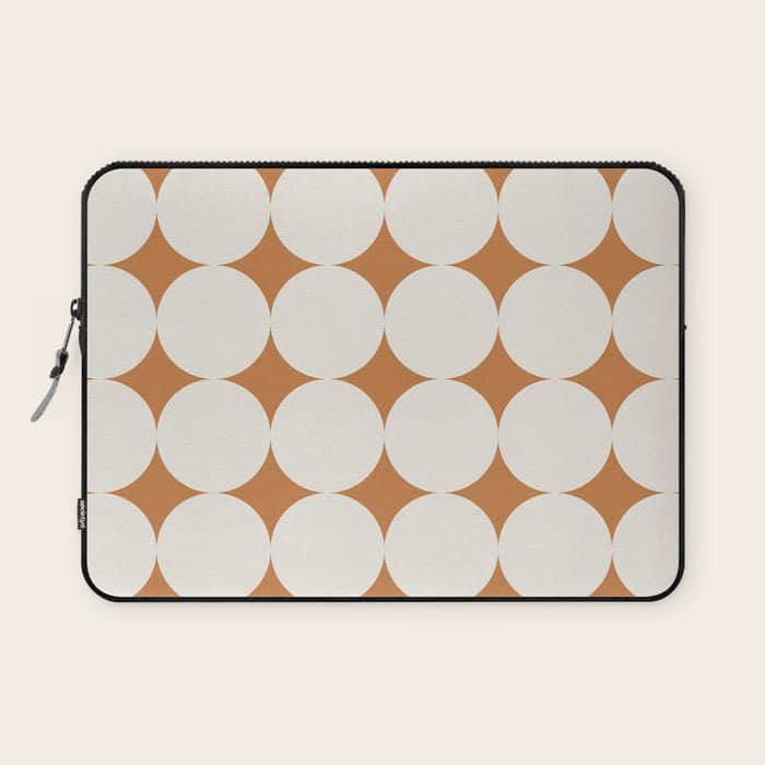 Circular Minimalism - Retro Orange Laptop Sleeve