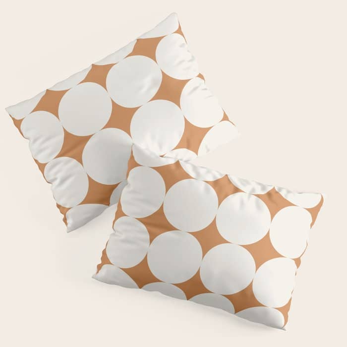 Circular Minimalism - Retro Orange Pillow Sham