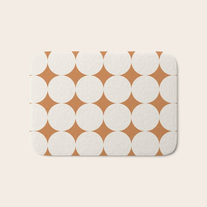 Circular Minimalism - Retro Orange Bath Mat