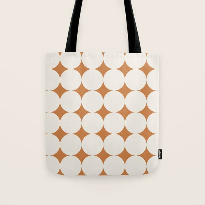Circular Minimalism - Retro Orange Tote Bag