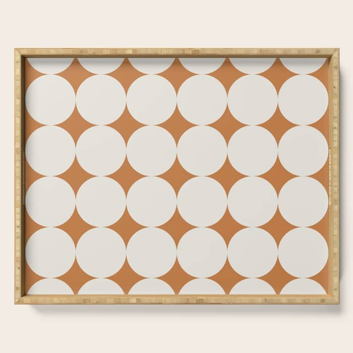Circular Minimalism - Retro Orange Serving Tray