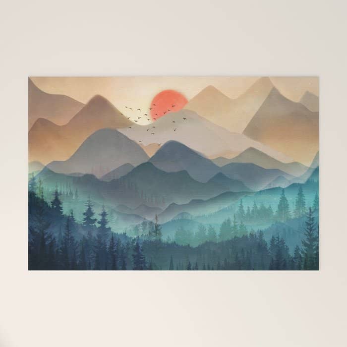 Wilderness Becomes Alive At Night Welcome Mat