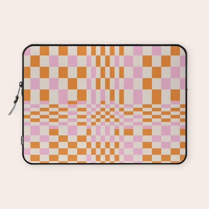 Happy Colorful Checkered Pattern  Laptop Sleeve