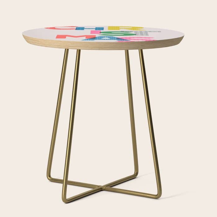 Christmas Colorful Typography Side Table
