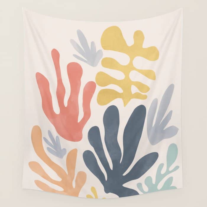 Matisse Cutouts Homage - Abstract Painting Wall Tapestry