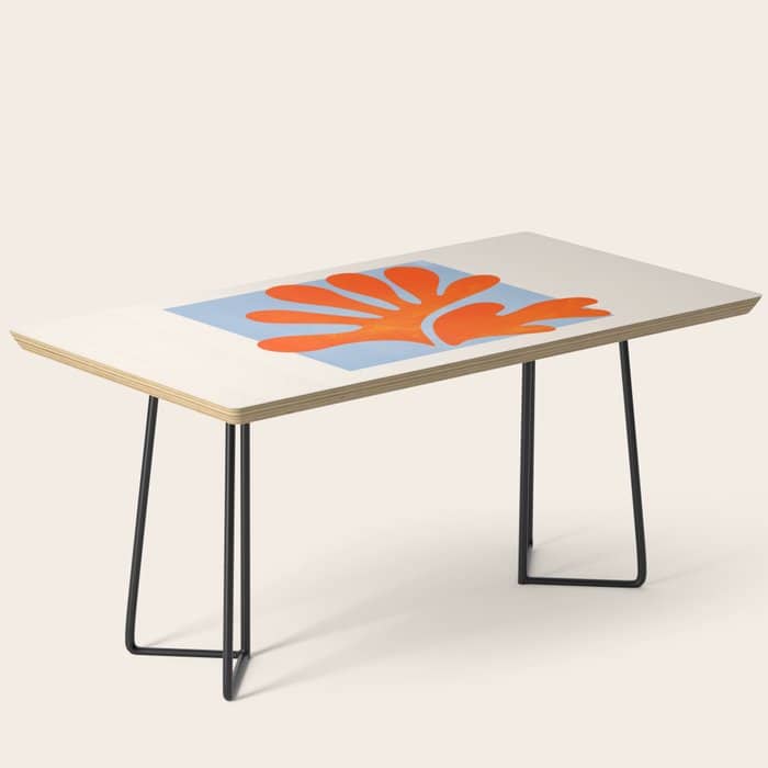 Red Coral Leaf: Matisse Paper Cutouts Ii Coffee Table