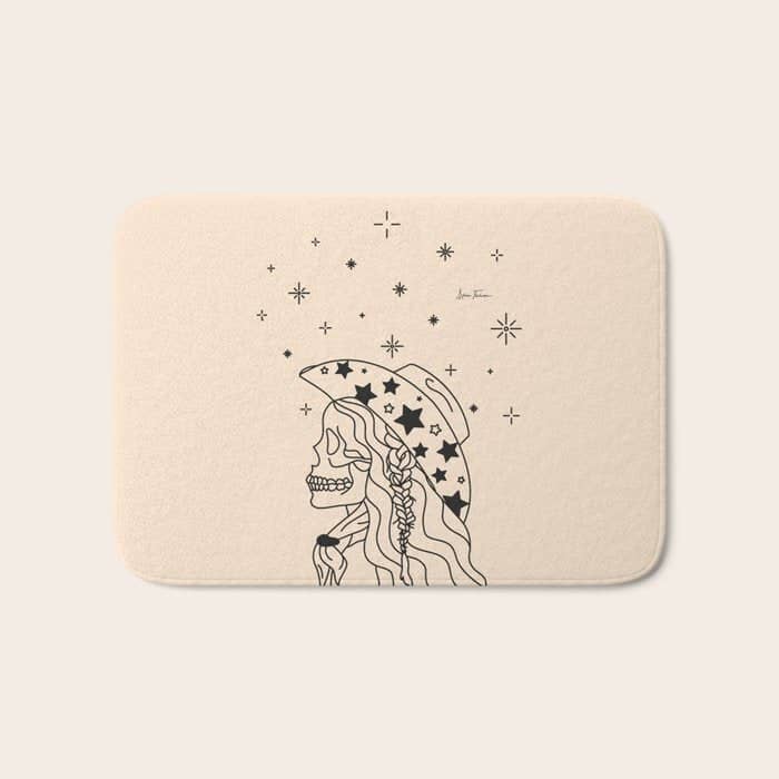 Love Or Die Tryin - Rhinestone Cowgirl Black & Cream Bath Mat