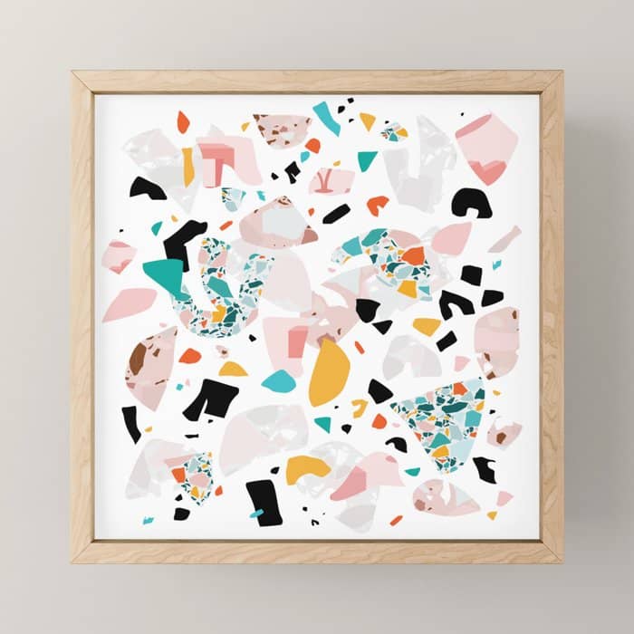 Mixed Mess I. / Collage, Terrazzo, Colorful Mini Art Print